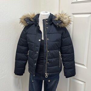 TOPSHOP Zip Up Puffer Jacket
